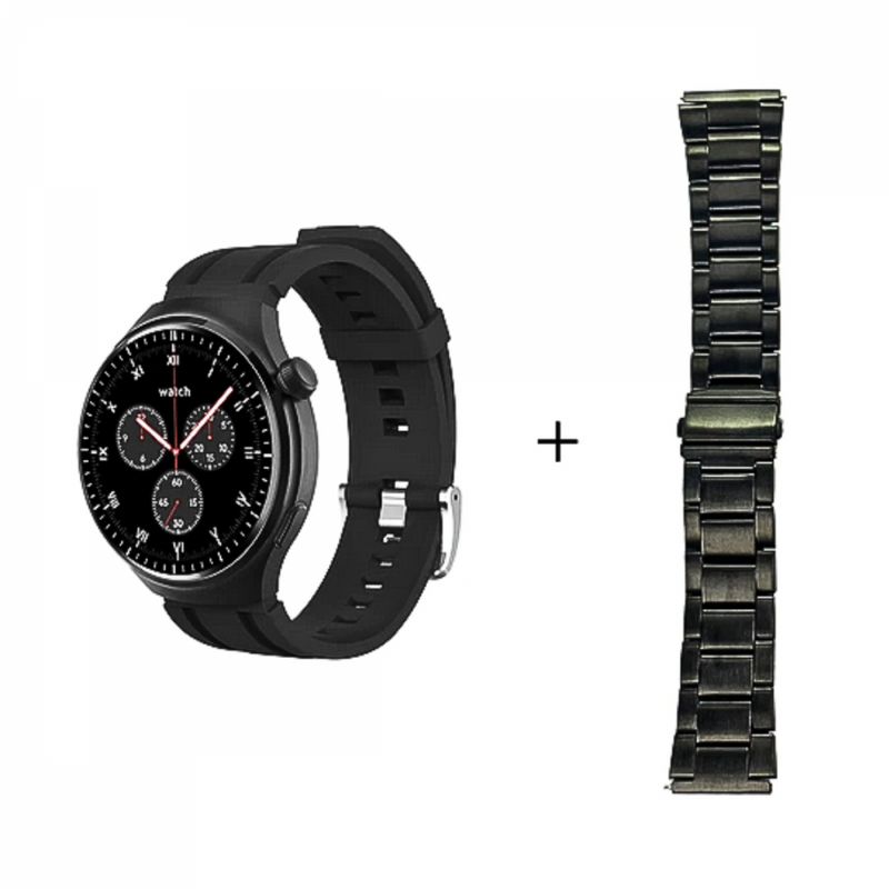 Relógio Inteligente Smartwatch 49mm com 02 Pulseiras Tela AMOLED GS Watch4 PRO - Kapbom