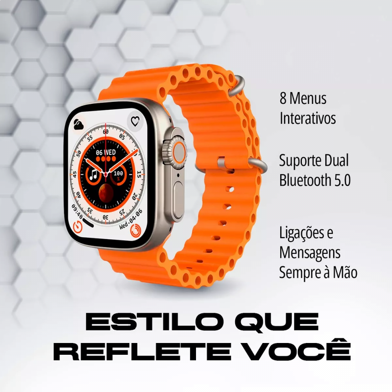 Relógio Inteligente Smartwatch 40mm IP68 NFC US8 Ultra - Golden Ultra